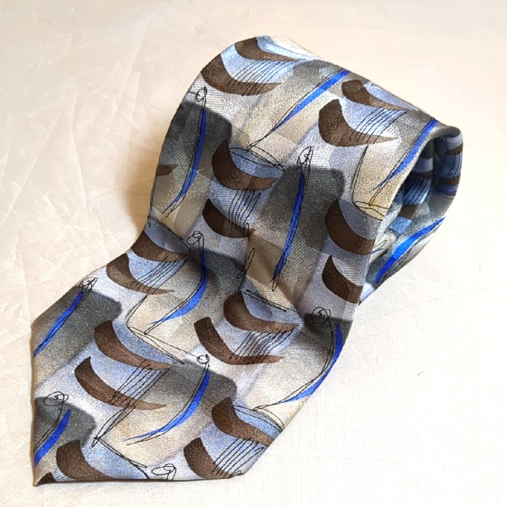 Vintage J. Garcia Erudite Gentleman Collection Fourteen 100% Silk Neck Tie